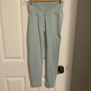 Light Blue Ribbed Workout Legging - Size Medium‎